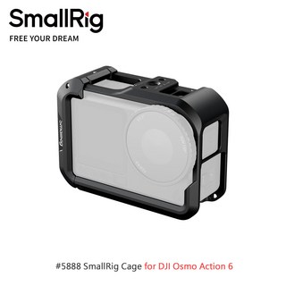 SmallRig DJI Osmo Action 6 相機兔籠 #5888，輕巧堅固，多功能擴展，快拆設計, 1個, #5888