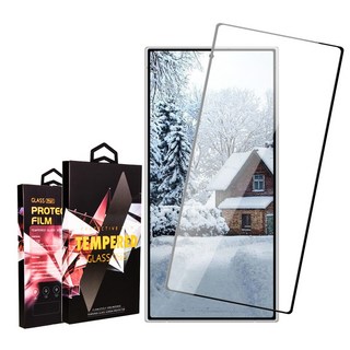 GLASS Pro 三星 S24 Ultra 龍鱗保貼 滿版黑框高清高透鋼化膜 9H防刮玻璃保護貼, 1入