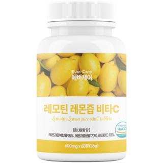 에버케어 레몬즙 비타민C 정 고함량 레몬착즙 알약, 1개, 60정