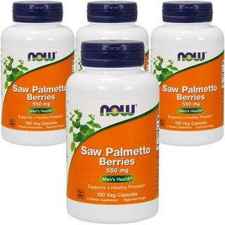 나우푸드 쏘팔메토 베리 550 mg, 4개, 100정