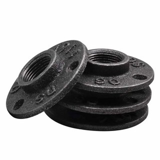 nrjy 흑관파이프 파이프 부속 파이프인테리어 흑관, 1개, 검은색 주철 (4점 4홀)