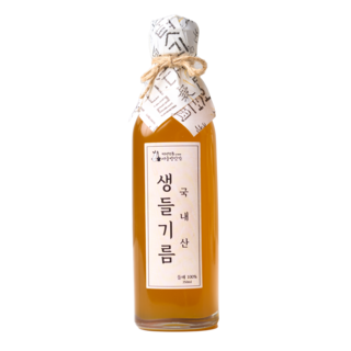 40년 전통 국산 100% 생들기름 저온압착 당일착유 350ml, 1개