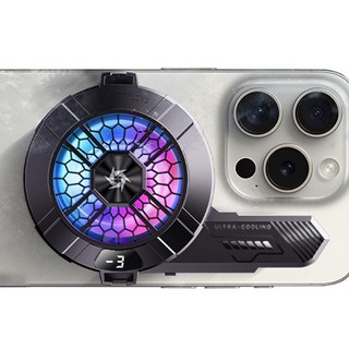 어썸컨셉 블랙윙 스마트폰 맥세이프 쿨링팬 저소음 펠티어 발열 냉각 쿨러, 1개, 블랙