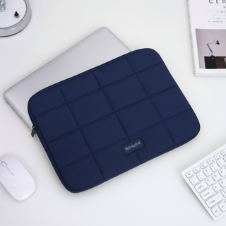 앤라인 융쿠션 13~16인치 방수 노트북 파우치, 네이비