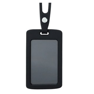 力大牌ABEL 舒展超Q彈矽膠證件套繩組(03603) - 柔軟舒適、可調節長度、證件防丟, 黑, 1個