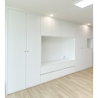 한솔홈 거실장 거실책장 티비다이 TV수납, 화이트