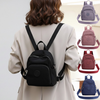 로어바제이 여성용 초경량 미니 백팩 가벼운 방수 나일론 데일리 가방