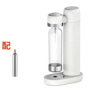 110v氣泡水機 蘇打水機 碳酸飲料打氣 可樂 家用 可攜式 汽泡機器 旅行氣泡機 氣泡水機，帶氣氣瓶, kt-168（白色）帶氣瓶