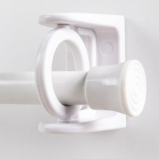 360도 회전 브라캣 2개입 무타공 커튼 달기 압축봉 코너부착, 1개, 압축봉 55-90cm