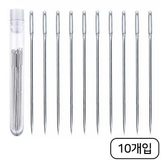 영바이브 가정용 귀큰 대바늘 세트, 10개, 실버 6cm