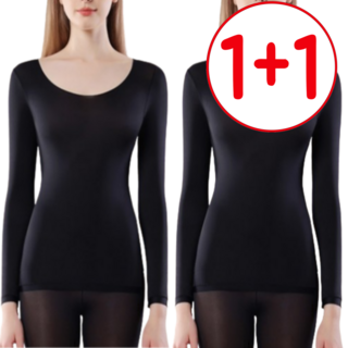 KAINUINE 고탄력 편한 발열내의 상의하의 세트 1+1