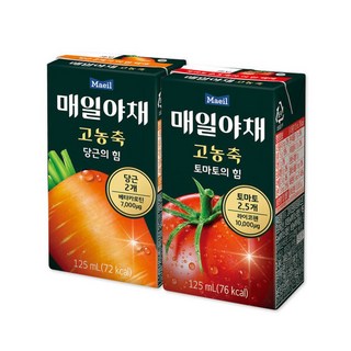 매일야채 당근의힘125mL24팩+토마토의힘125mL24팩, 48개, 125ml