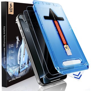 MAGIC JOHN 사생활 보호 9H 프라이버시 휴대폰 액정보호필름 풀커버 지문방지 + 이지툴 2p, 1세트