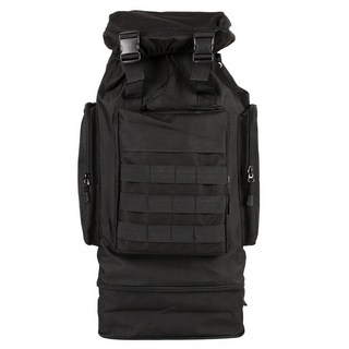 100L超大容量厚牛津防水雙肩背包，男女通用戶外旅行登山行李背包, 80L可縮小60L黑色