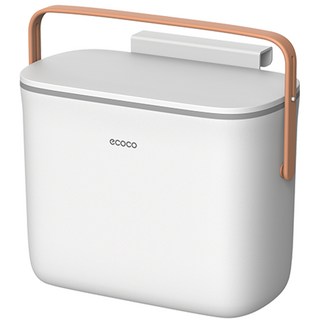 【ECOCO】意可可壁掛垃圾桶 廚房 垃圾桶 壁掛式 帶蓋 家用 櫥櫃 廚餘 專用 掛壁 衛生間 廁所 收納, E23115灰色