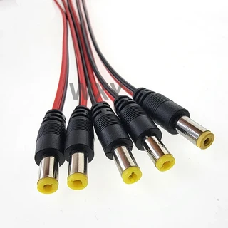 5pcs 10pcs 5.5x2.1mm 남성 여성 플러그 12V DC 전원 피그 테일 케이블 잭 CCTV 카메라 커넥터 꼬리 확장 2, 01 5pcs Male