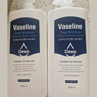 바세린 바디로션 1000ml 2개 대용량 고보습 바디크림, 1L