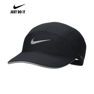 나이키 드라이 핏 ADV 플라이 언스트럭쳐드 캡 러닝 등산 모자, 블랙, 1개