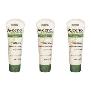 Aveeno Daily Moisturizing Lotion 아비노 데일리 모이스처라이징 바디로션 2.5Fl.oz(71g) 3팩, 71g, 3개