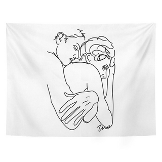 우아한클릭 일러스트 드로잉 패브릭포스터 천 가리개커튼 소형 대형 특대형, A-01(GT1931)