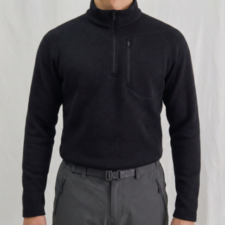 밀레 MILLET 남성 긴팔 기모 집업 티셔츠 등산복 모크넥