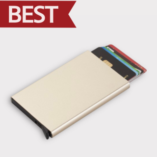 퀸시아 남성 카드지갑 아코디언 명함 지갑 케이스 카드홀더