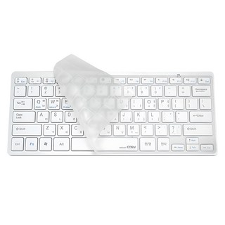 코시 블루투스 무선 텐키리스 키보드 + 키스킨, 실버, KB4001BT, 제조사축