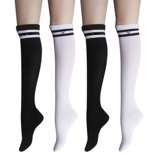 발렌티노크리스티 여자 링글 골프 캐쥬얼 두선 니삭스 4켤레set