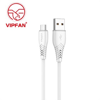 【VIPFAN】Micro USB 3A 防斷裂智能快充傳輸線-1M, 白色, 1個