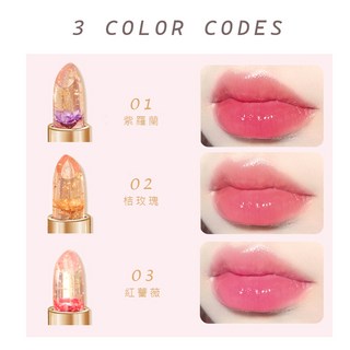 DAYLA黛樂美妝 玩色持久溫感唇膏 3.3g 變色口紅 變色唇膏, 1個, 02桔玫瑰