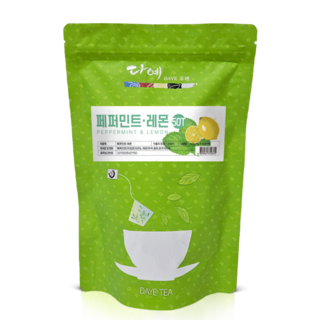[본사직영] 다예 맛있는 페퍼민트 레몬차 생분해 삼각티백, 15개, 50개입, 1g