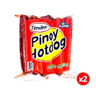 필리핀 텐더 피노이 쥬시 점보 핫도그 Tender Pinoy Jumbo Juicy Hotdog, 2개, 500g