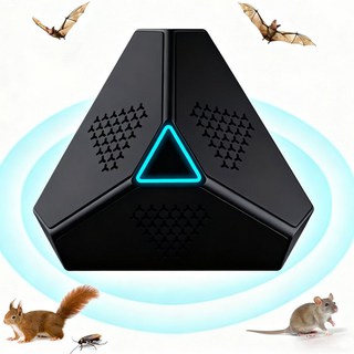 SEWEEK 강력초음파살충기 쥐퇴치기 2in1 쥐바퀴벌레 개미 좀벌레 모기 퇴치 320평 대형공간 가득, D218(흰색)