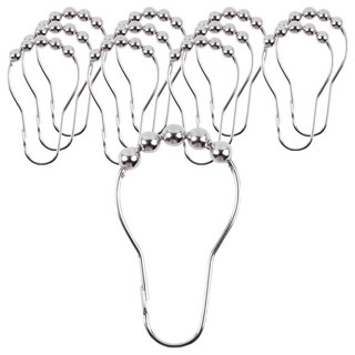 피앤케이 스텐 욕실 샤워 커튼링, 실버, 12개