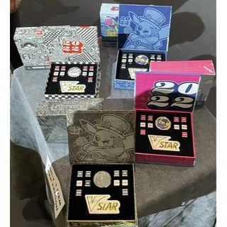 寶可夢 2022 倫敦世界賽 pokemoncenter 傷害指示物 PTCG VSTAR板 硬幣 限量版, 1個, A黑款