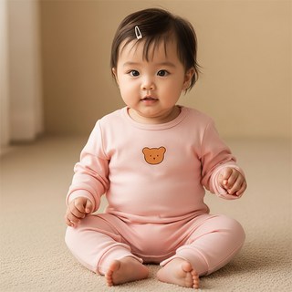 몽실이 파스텔곰 배앓이방지 긴팔실내복