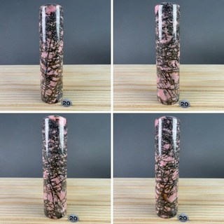 【晶星】天然紅薔薇輝石圓型印章 個人章 玫瑰石 薔薇輝石 原礦 礦石 水晶印章 開運 招財, 1個, 20