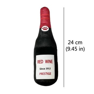 비브랜드 재미있는 봉제 강아지 장난감 맥주병 모양 작은 대형견 씹는 소리 깨끗한 치아 반려, 07. 와인