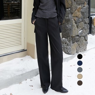 엘블로썸 여성 겨울기모 스판 와이드 슬랙스 (YKK지퍼)