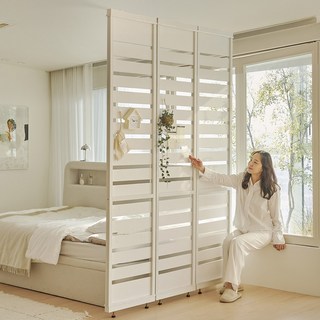 아씨방가구 레이어 오픈형 무타공 인테리어 거실 가림막 가벽 파티션 494, 오픈형 블랙