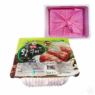 명절 추석 설날 가정용 대용량 양념 돼지 갈비 구이 무뼈 냉동 육류 고기 선물, 1개