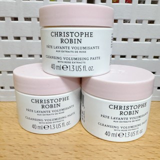 Christophe Robin 海鹽舒緩頭皮潔淨霜 玫瑰豐盈淨化髮泥 刺梨籽油柔亮修護髮膜, 1個, 玫瑰豐盈淨化髮泥40ml