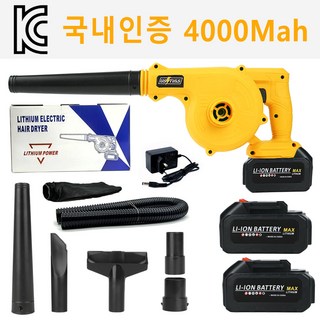 우스틴스 독일기술 20V 무선 송풍기 충전식 무선 송풍기, 본품 + 배터리2개이상, 1세트