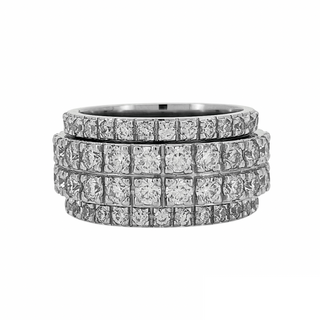 莫桑石 旋轉男鑽戒