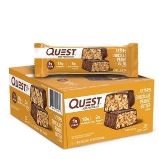 QUEST NUTRITION 高蛋白能量脆棒, Chocolate Peanut Butter, 1盒