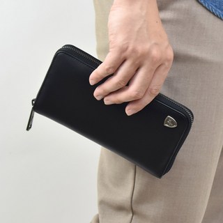 真皮長夾 騎馬三角盾牌皮夾 NWD63