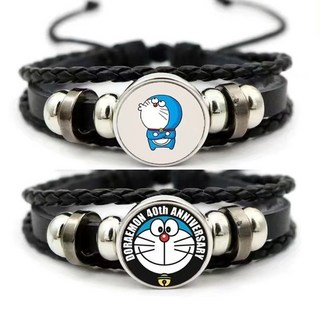 週邊好物 手工編織哆啦A夢情侶閨蜜手鏈藍胖子機器貓男女學生編織手鏈成品