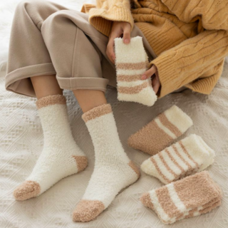 드로우데이즈 포근한 데일리 여성 수면양말 5종세트
