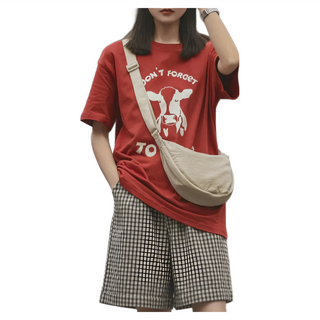 簡約尼龍斜背包 多色可選 時尚側背包, 米色