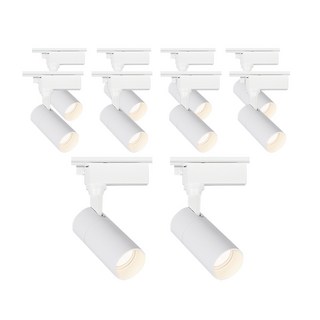 라인조명 LED 에코 원통 COB 일체형 레일조명 화이트바디, 9. 주백(아이보리빛) 30w, 10개